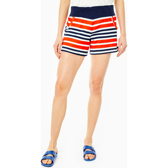 Women's Quince Short, White/ Comradery Red/ Navy - Shorts - 4