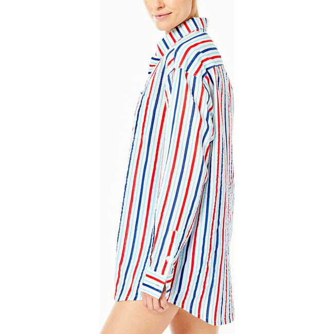 Women's Naples Dress, Americana Blue stripe