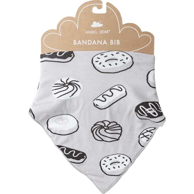 Donuts Bandana Bib, Grey