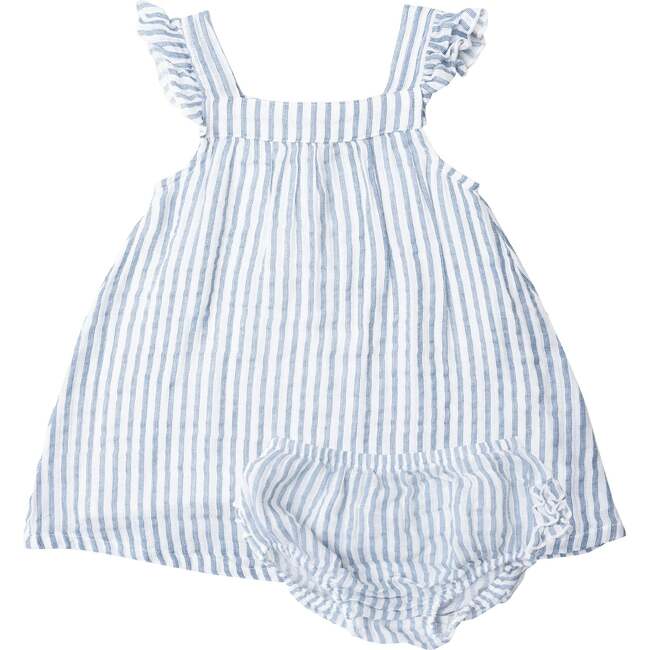 Nautical Ticking Stripe Sundress & Bloomer - Angel Dear Dresses ...