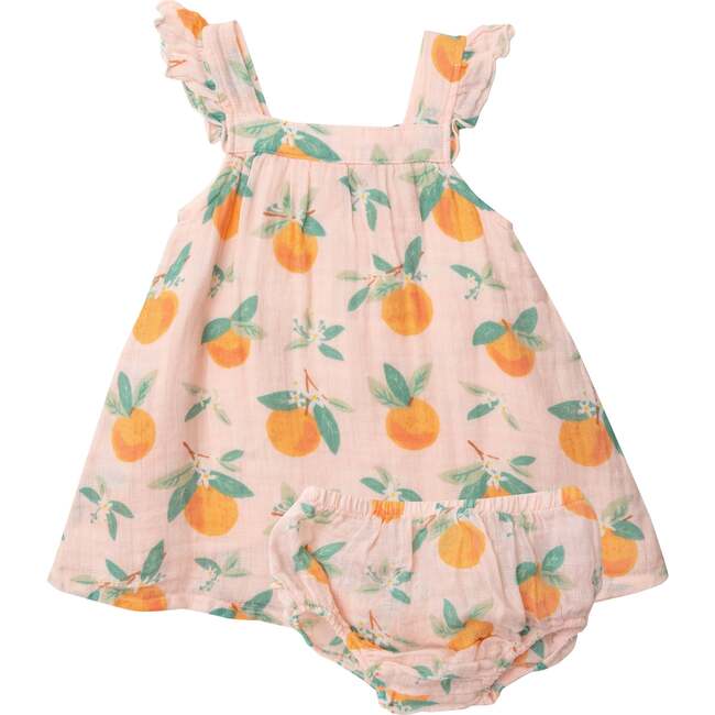 Orange Blossom Sundress & Diaper Cover - Angel Dear Dresses | Maisonette