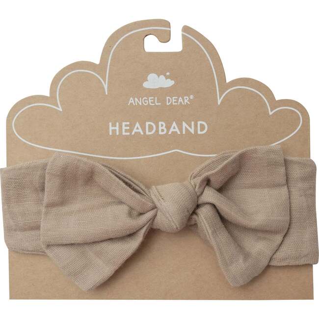 Solid Muslin Headband Clay