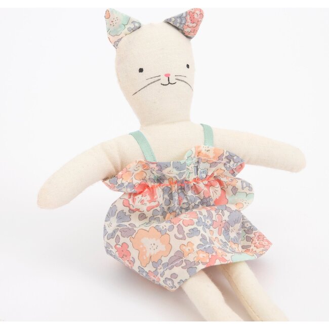 Floral Kitty Mini Suitcase Doll - Soft Dolls - 4