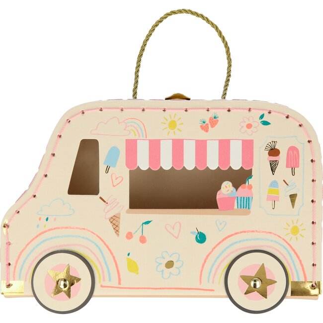 Ice Cream Van Bunny Mini Suitcase Doll - Soft Dolls - 6