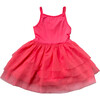Tank Top Tutu Dress with Tulle Skirt, Hot Coral - Dresses - 1 - thumbnail