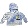 Tie Dye I've Got Sunshine Cloud Patch Hoodie Sweatshirt, Sky Blue Tie Dye - Sweatshirts - 1 - thumbnail