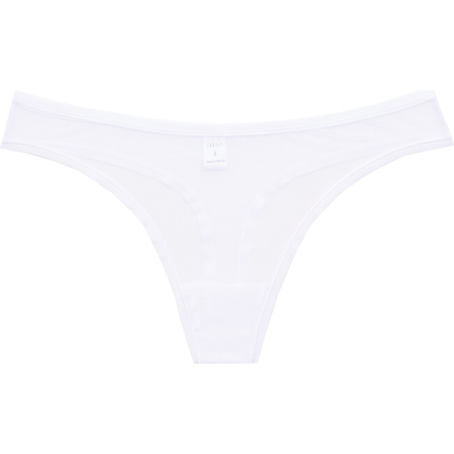 Women's Elle Thong, White - Underwear - 1