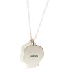 Women's Medium Classic Silhouette Charm Necklace, Sterling Silver - Necklaces - 1 - thumbnail