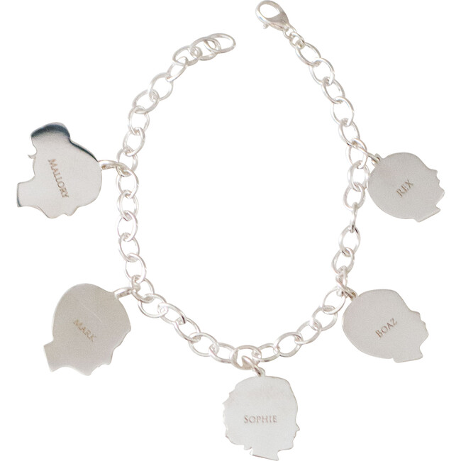 Women's Classic Silhouette Charm Bracelet, Silver