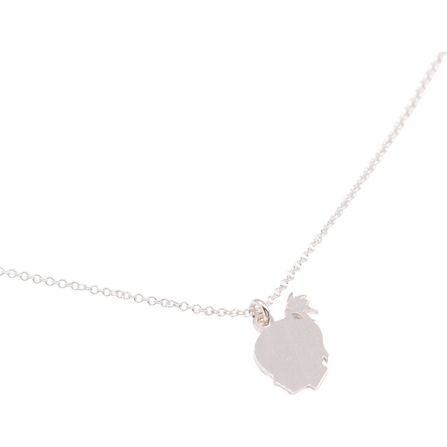 Women's Tiny Classic Silhouette Charm Necklace, Sterling Silver