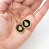 Women's 14K Gold Silhouette Enamel Medallion, Robe Border - Necklaces - 2