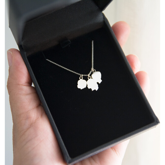 Women's Tiny Classic Silhouette Charm Necklace, Sterling Silver - Necklaces - 4