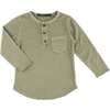 Buzz Long Sleeve Henley, Mash - T-Shirts - 1 - thumbnail