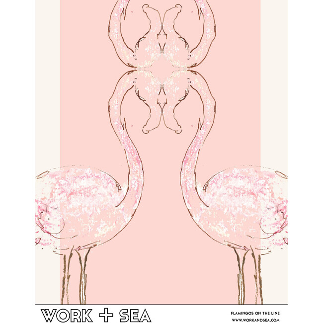 Set of 2 Flamingos On the Line Wallpaper - Wallpaper - 3