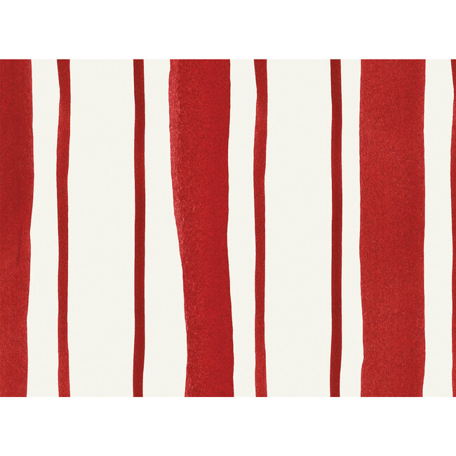 Set of 2 Scarlet Stripe Wallpaper Rolls - Wallpaper - 5