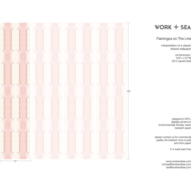 Set of 2 Flamingos On the Line Wallpaper - Wallpaper - 4