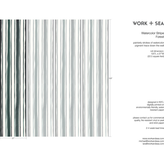 Set of 2 Forest Stripe Wallpaper - Wallpaper - 4