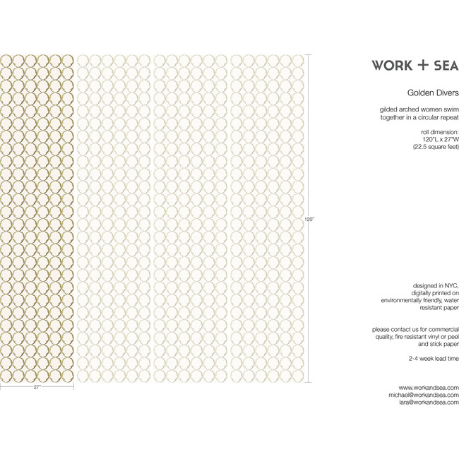 Set of 2 Golden Divers Wallpaper - Wallpaper - 4
