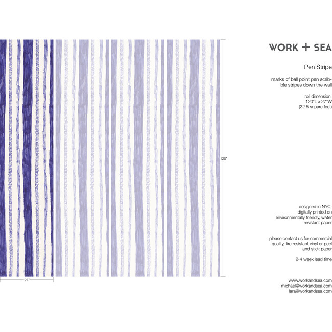 Set of 2 Pen Stripe Wallpaper - Wallpaper - 4