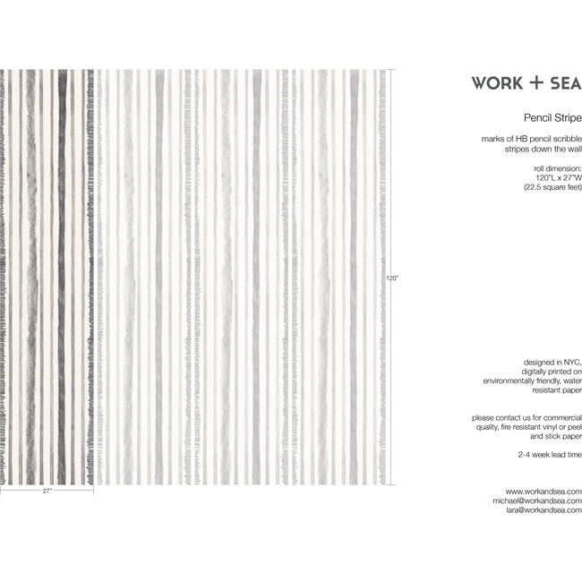 Set of 2 Pencil Stripe Wallpaper - Wallpaper - 4