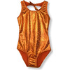 Metallic One Piece Swimsuit, Orange - One Pieces - 1 - thumbnail