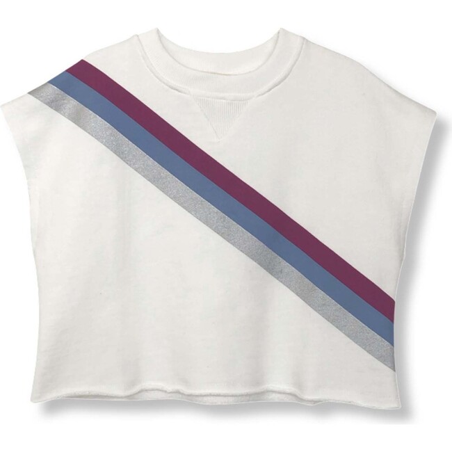Fleece Cropped Top, White