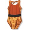 Metallic One Piece Swimsuit, Orange - One Pieces - 3