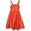 Open-Back Midi Dress, Orange - Dresses - 2