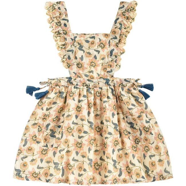 Mistinguette Dress, Cream Flowers - Dresses - 1