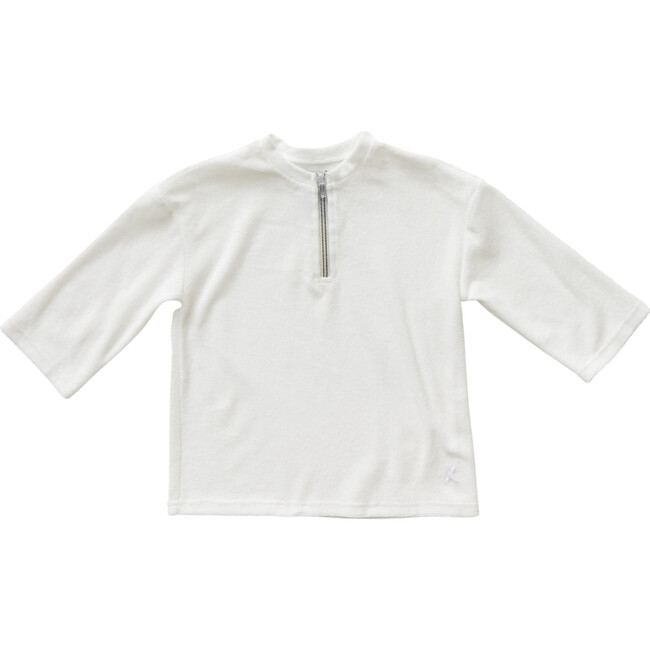 Zip Terry Shirt, White
