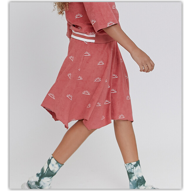Embroidered Sun Terry Skirt - Skirts - 4