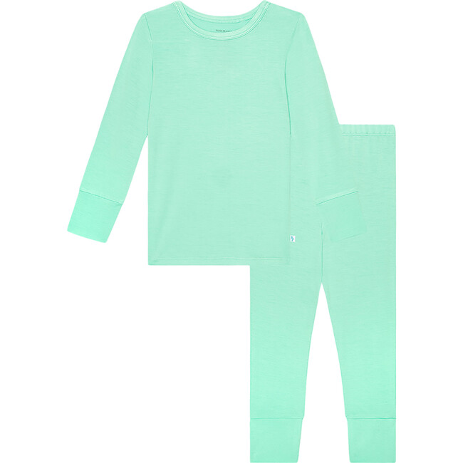 Solid Color  Sea Glass  Long Sleeve Basic Pajama - Pajamas - 1
