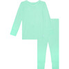 Solid Color  Sea Glass  Long Sleeve Basic Pajama - Pajamas - 1 - thumbnail