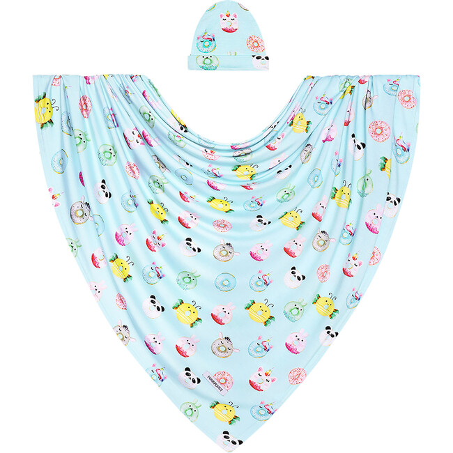 Donuts  Infant Swaddle and Beanie Set