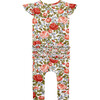 Alma  Ruffled Capsleeve Henley Romper - Rompers - 2