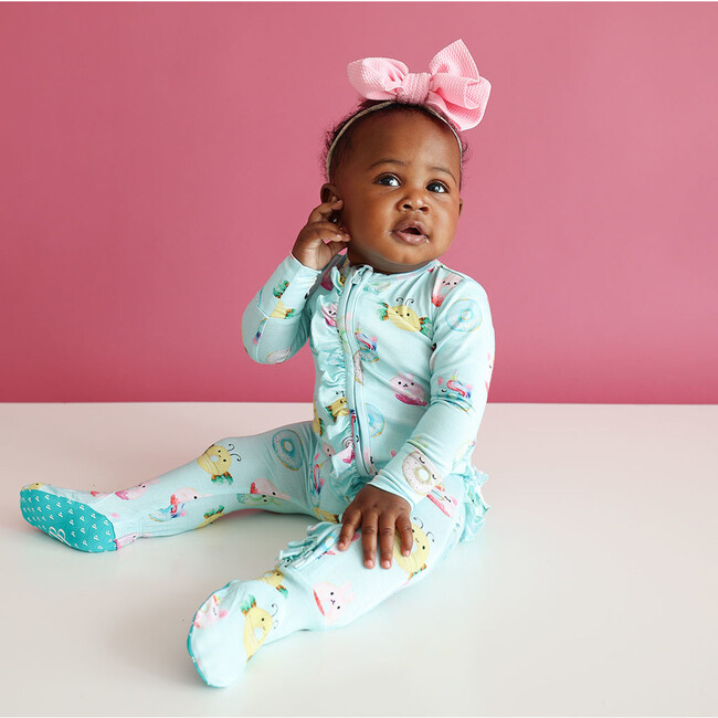 Donuts  Footie Zippered One Piece - Pajamas - 4