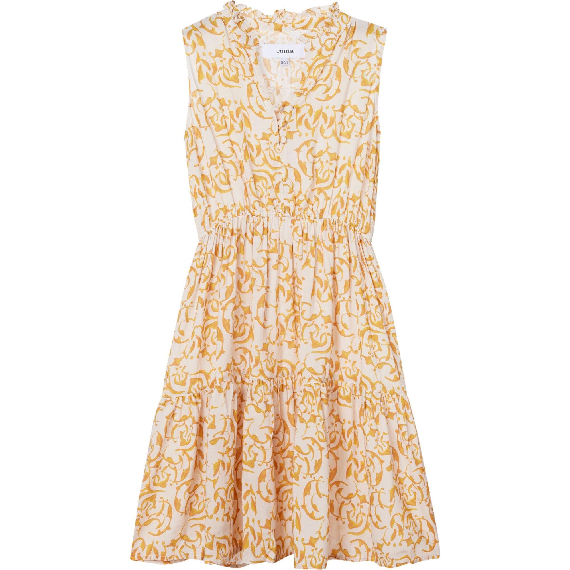 Sienna Kids Dress, Yellow Print - Dresses - 1