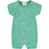 Baby Ultra Soft French Terry Burnout Raglan Short Romper, Green - Rompers - 1 - thumbnail