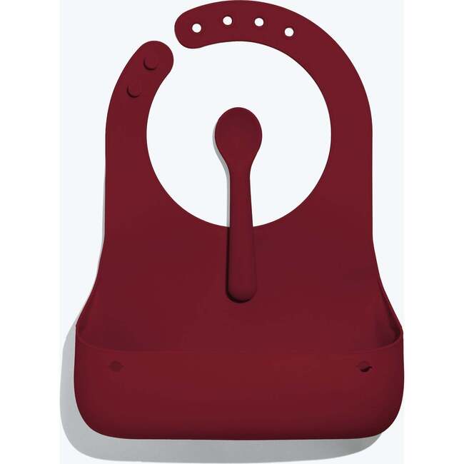 Avanchy Roll & Go Silicone Bibs for Babies & Spoon, Magenta