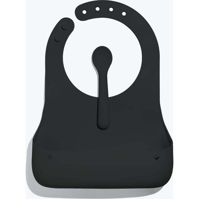 Avanchy Roll & Go Silicone Bibs for Babies & Spoon, Black