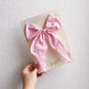 Fable Bow, Candy Pink Gingham - Hair Accessories - 2