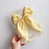 Fable Bow, Lemon Gingham - Hair Accessories - 2