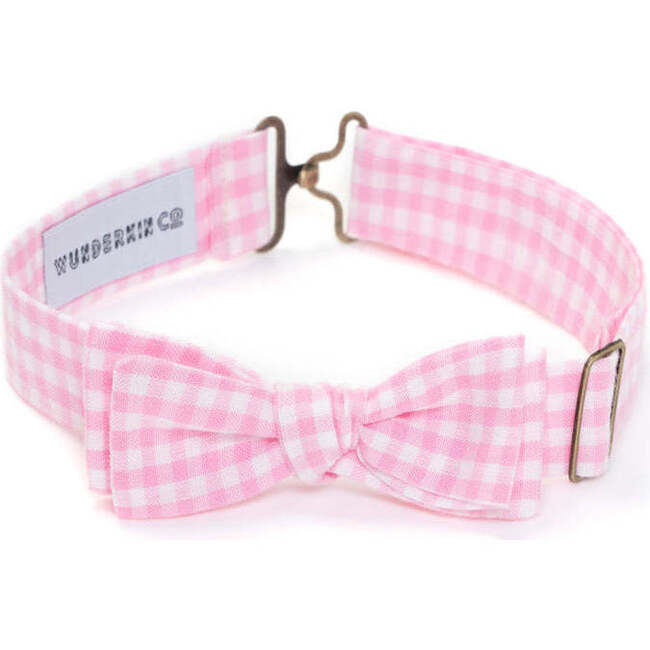 Bow Tie, Candy Pink Gingham