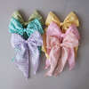 Fable Bow, Candy Pink Gingham - Hair Accessories - 3