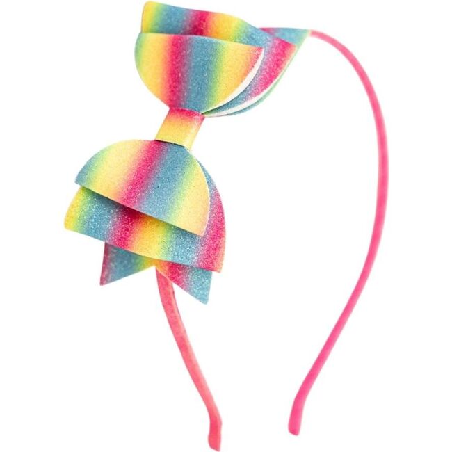 Rainbow Ombre Bow Hard Headband, Multi