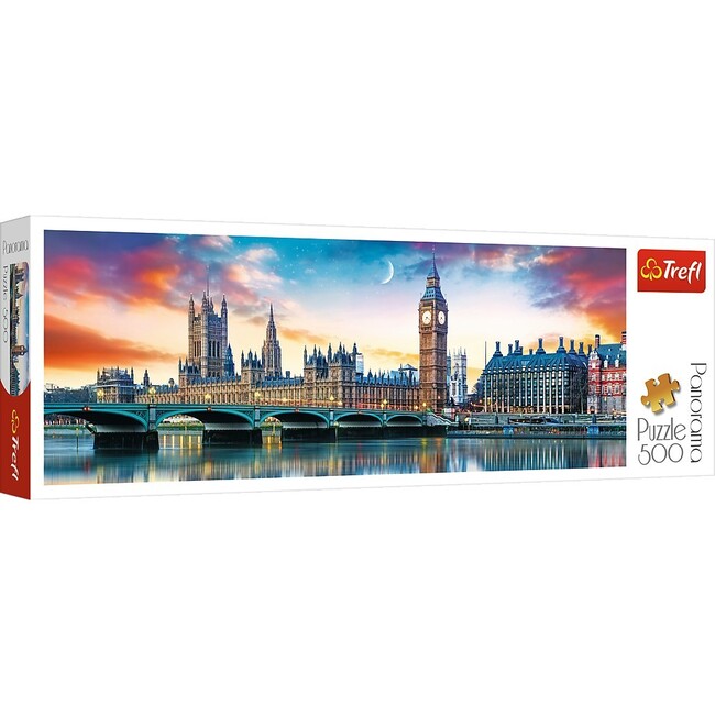 500 Piece Panorama Jigsaw Puzzle, Big Ben & Palace  of  Westminster
