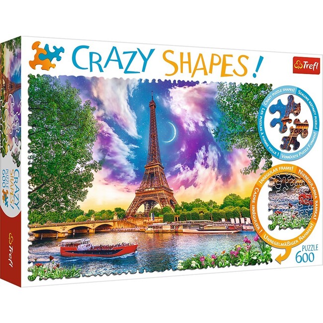 600 Piece Crazy Shape Jigsaw Puzzle,  Sky Over Paris, France