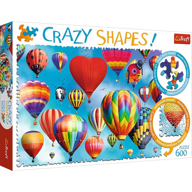 600 Piece Crazy Shape Jigsaw Puzzle,  Colourful Balloons