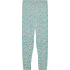 Floral Leggings, Green - Leggings - 1 - thumbnail