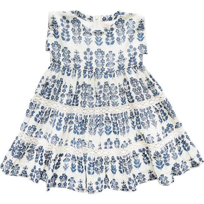 Peachy Dress, Blue Field Floral - Dresses - 1